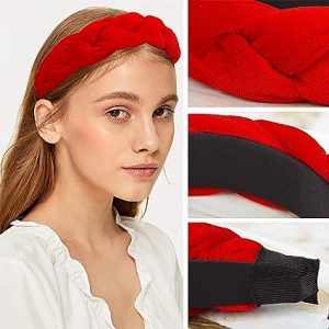 a woman wearing a red headband