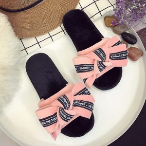 Bow tie slides - comfortable slippers