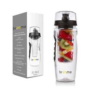 Transparent fruit infuser water bottle
