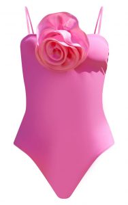 Pink swimsuit with flower
