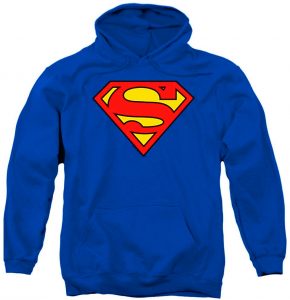 classic Superman blue hoodie sweatshirt