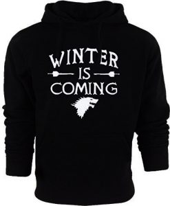 Winter is coming black hoodie