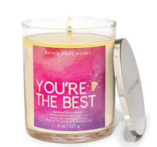 Bath and body works scented candle