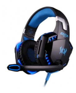 Blue gaming headset