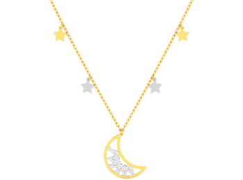 Crescent Necklace in 18K White and yellow gold from MissL
