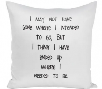 LOUD UNIVERSE Motivational Quote Printed Decorative Pillow White Black