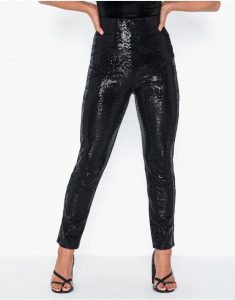 holiday outfits for women - Sequin trpousers