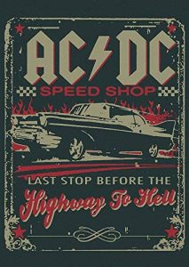 AC/DC band black vintage poster