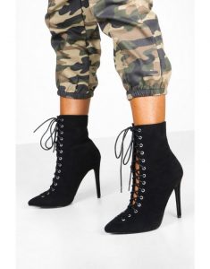 Lace Up Stiletto Boots