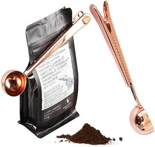 Two-in-One Stainless Steel Coffee Measuring Scoop with Sealing Bag
