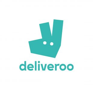 Green Logo of Deliveroo on a white background