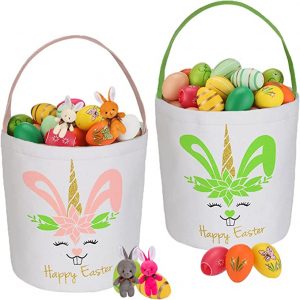 2 Easter Egg Hunt Bunny Baskets