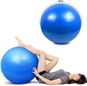 Women working out using a blue Exercise Ball for Fitness