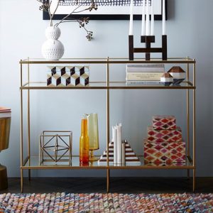 HS.CO.11 Steel Console - Gold from Homzmart
