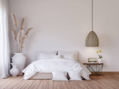 Warm minimalist interior design 