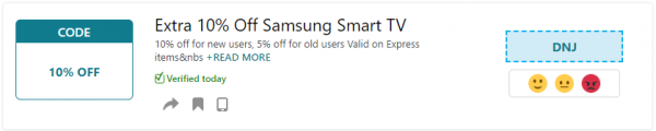 Samsung TV discount code