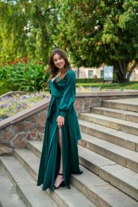 green silk dress for eid