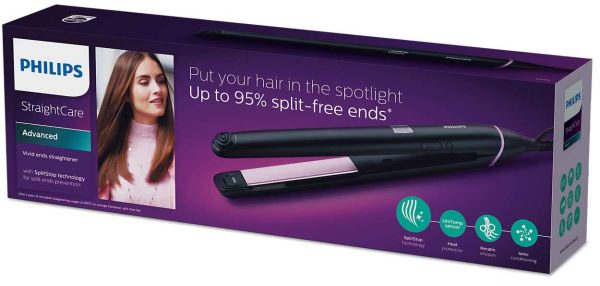 Philips Straightcare Splitstop 3 Pin Straightener with Extra Long Plates
